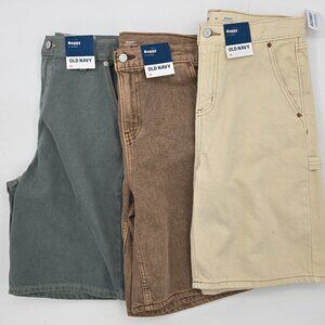3 New Old Navy Baggy Shorts at the knee sz 16